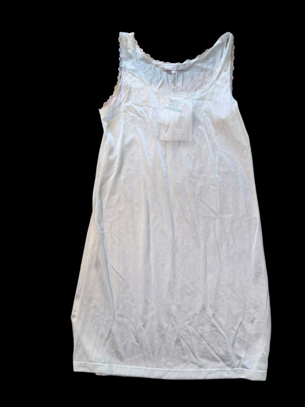 CC Girl Slip Dress Womens Large White Lace Trim Full Slip NWT